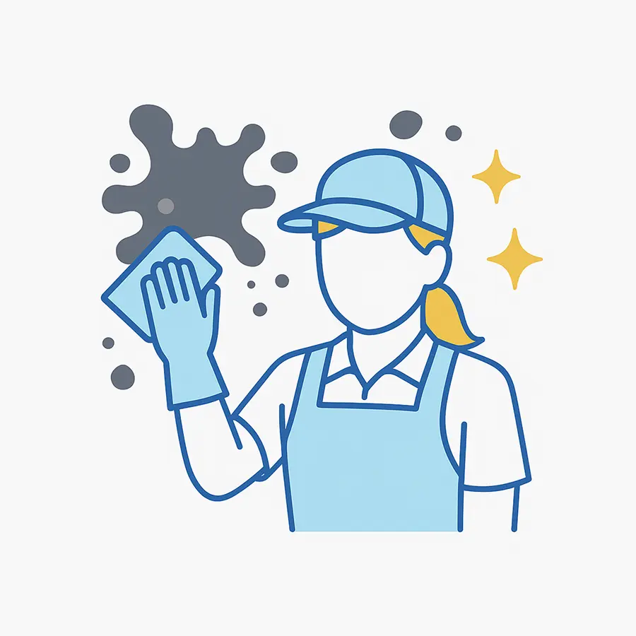 落ちにくい汚れもプロの技でスッキリ